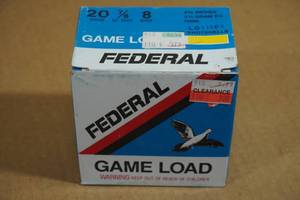 lot 198 image: 25 Federal 20 Gauge Game Load 2-34 8 Shot Shotshells