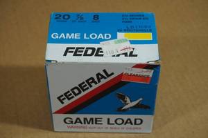 lot 199 image: 25 Federal 20 Gauge Game Load 2-34 8 Shot Shotshells