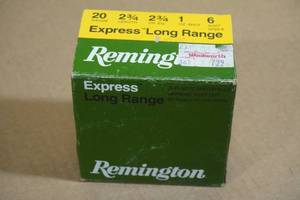 lot 200 image: 25 Remington Express 20 Gauge 2-34 6 Shot Shotshells