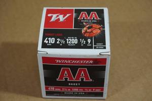 lot 216 image: 25 Winchester AA .410 Bore 2-12 9 Shot Shotshells