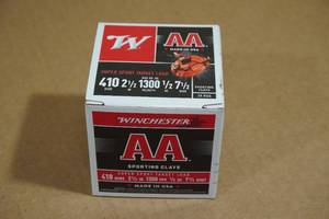 lot 217 image: 25 Winchester AA .410 Bore 2-12 7-12 Shot Shotshells