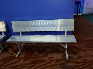 lot 98 image: Aluminum Bench with back