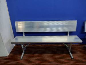 lot 97 image: Aluminum Bench with back