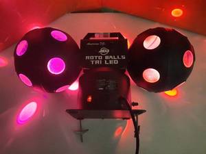 lot 109 image: ADJ Roto Balls Tri LED Strobe