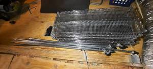 lot 93 image: Already disassembled SS NSF wire shelf unit by Seville