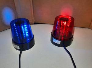 lot 121 image: American DJ B6B LED Beacons (1) blue and (1) red