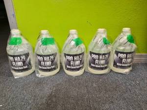 lot 120 image: (5) Froggys Fog Pro Haze Fluid for cleaning Haze Machine.