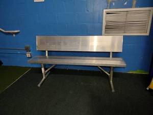 lot 96 image: Aluminum Bench with back