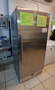 lot 22 image: Kelvinator Stainless Steel Commercial Freezer KCBM180FQYA 18 cu. ft. reach-in