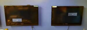 lot 150 image: (2) Dynex 32 TVs, model DX-32L150A11
