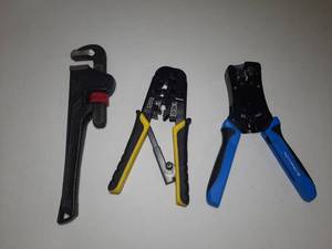 lot 177 image: Tools Crimpers and Pipe Wrench