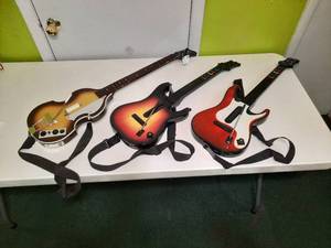 lot 196 image: (3) Xbox Guitar Controller