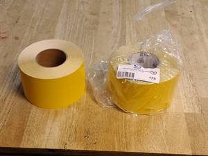 lot 178 image: 2 rolls yellow Uline anti-slip tape.