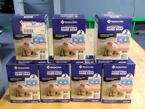 lot 187 image: (7) Members Mark Antibacterial Hand Soap for dispensers. Each box holds 2 refills.