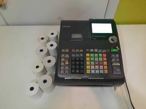 lot 188 image: Casio Electronic Cash Register with rolls of tape