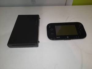 lot 195 image: Nintendo Wii U Deluxe Black 32GB Console  Handheld Gamepad 32gb WUP-101, WUP-010