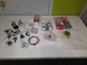 lot 192 image: Arcade parts stepping motor, keypad, hardware and more