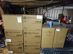lot 216 image: (6 BOXES) of lids (2 Boxes) of Large Pepsi Paper Cups