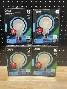 Feit 40 Watt LED A19 Light Bulbs White 4 - 4 Packs