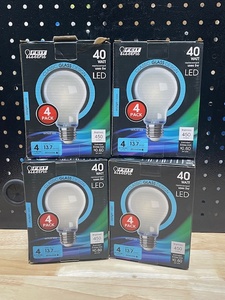 Feit 40 Watt LED A19 Light Bulbs White 4 - 4 Packs