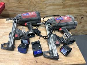 lot 80 image: POWERS TRAK-IT Lot of 2 Nail Guns