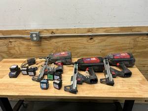 lot 92 image: Lot of 3- POWERS TRAK-IT Nail Guns
