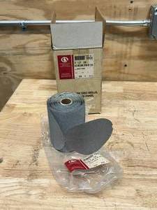 lot 95 image: CARBORUNDUM ABRASIVES Case of- 5 x 0 SC DRI-LUBE Stick On Discs (4 rolls) 220 Grit