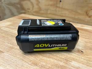 lot 25 image: RYOBI 40V 4Ah Lithium Battery Pack