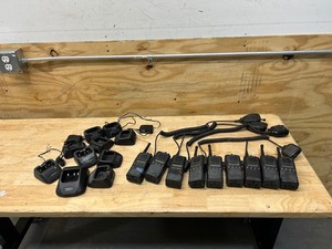 lot 106 image: KENWOOD Lot of 9- TK-372G UHF FM Transceivers with Chargers