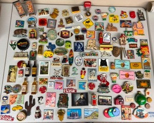 lot 65 image: Vintage Collection of REFRIDGERATOR MAGNETS Coca-Cola, Pepsi, Tupperware, Souvenirs & More