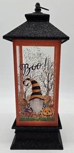 lot 45 image: Halloween BOO Gnome LED Glitter Lantern