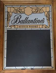 lot 66 image: Vintage BALLENTINES Scotch Whisky Mirror Sign