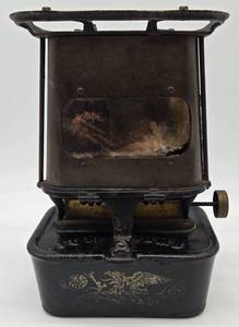 lot 19 image: Antique TOM THUMB Cast Iron Lamp Stove