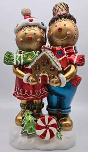 lot 115 image: Kringle Express 22 Resin Gingerbread Duo