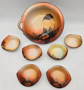 lot 118 image: Vintage NORITAKE Nut Serving Porcelain Bowls