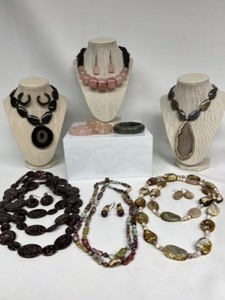 lot 183 image: Lot of Stone and Semi-Precious Stone JEWELRY Sets, Necklaces, Bracelets & Earrings