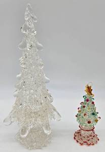 lot 169 image: Set of Hand Blown Spaghetti String Glass Trees