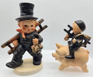 lot 218 image: Set of Vintage Good Luck Chimney Sweep Goebel Hummel Figurines