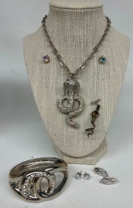 lot 203 image: Designer SNAKE Swarovski Crystal Jewelry Pieces