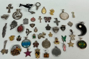 lot 243 image: Large Vintage Collection of Charms & Pendants Varied Themes and Sizes