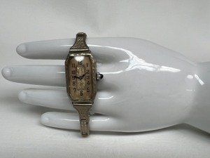 lot 268 image: Vintage Art Deco Gold Filled Ladies Watch W White Gold Fill