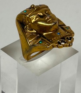 lot 301 image: Vintage PHAROAH Swarovski Crystal Cocktail RING Size 7 12 Made in France