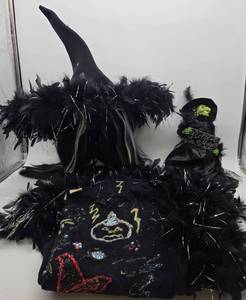 lot 344 image: Halloween Homemade Witches Costume & Believe in Magic Witch
