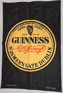 lot 349 image: Vintage GUINNESS Cotton Towel Wall Hanging