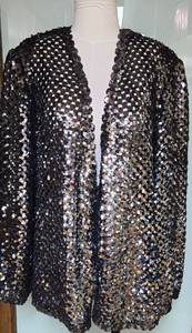 lot 398 image: Vintage Sequin Trophy Jacket Womens Blazer 