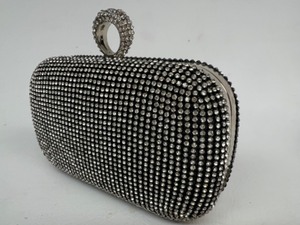 lot 367 image: New Hardshell Pave Crystal Clutch 3 way Convertible Evening Bag