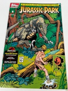 lot 326 image: Jurassic Park #1 COMIC Signature Series CERTIFIED Signed George Perez & Walt Simonson Excellent condition Limited Edition