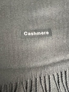 lot 366 image: New Black CASHMERE Large Scarf Shawl.