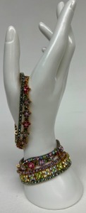 lot 314 image: Large Lot of Gold Plated 925 Sterling & Crystal Tennis Bracelets