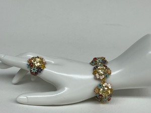 lot 7 image: Citrine Dior Ring & Bracelet Diorette Collection Enamel Flowers, Butterflies, Lady Bug